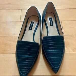 Nine West Teal Textured Flats
